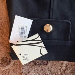 Milly Black skirt with Gold Button New WT